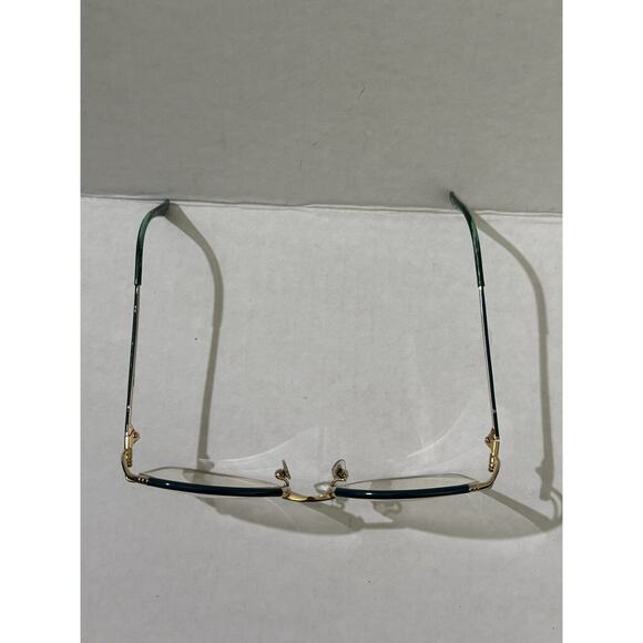 Vintage Tura Mod 433 Gold Oval Half-Rimmed 53 17 Metal glasses Frames Japan - Picture 3 of 12